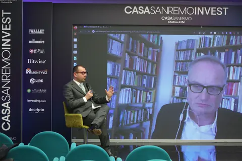 Nicola Borzi partecipa in collegamento video al confronto con Stefano Capaccioli.