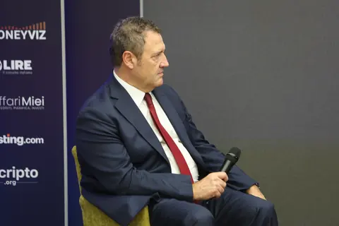 Giovanni Briola durante il suo intervento a Casa Sanremo Invest 2026.